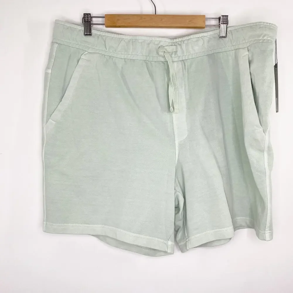 VRST Washed‎ Twill Terry Mint Green Drawstring Simple Shorts Men's Size 2XL NWT